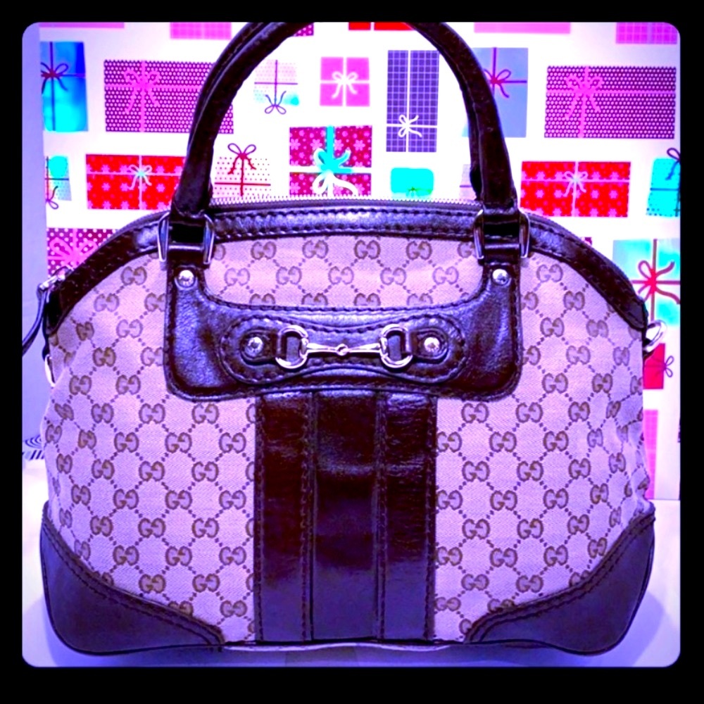 GentlyUsed GUCCI Large Canvas Satchel Handbag